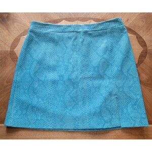 BCBG Mini Skirt Blue Python Size 4 Pvc